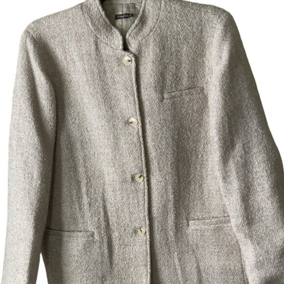 J. Mclaughlin Wool Blend Lined Jacket Womens Size XL Long Sleeve Button Textured - Picture 7 of 13